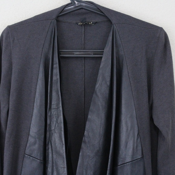 Rozae Nichols 100% Leather Open Cardigan M312 - Picture 2 of 7